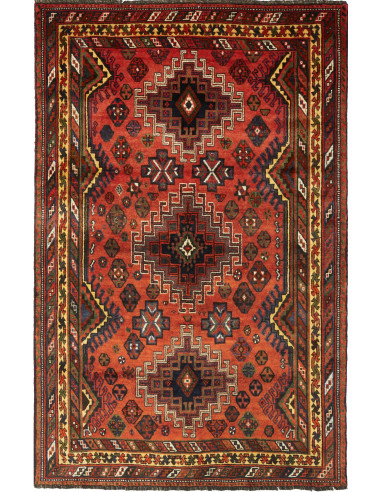 Shiraz Persia verde oliva scuro e cioccolato 160x250