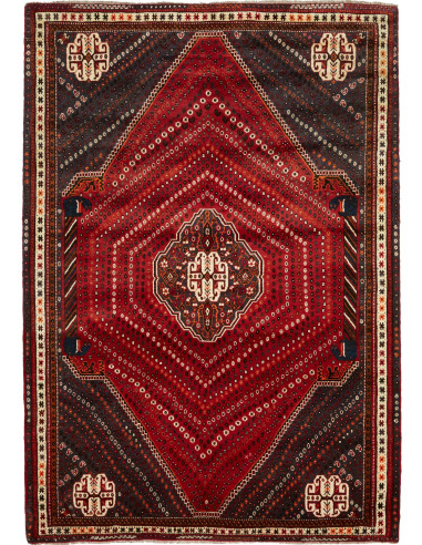 Shiraz Persia marrone rossiccio e abbronzatura 180x260