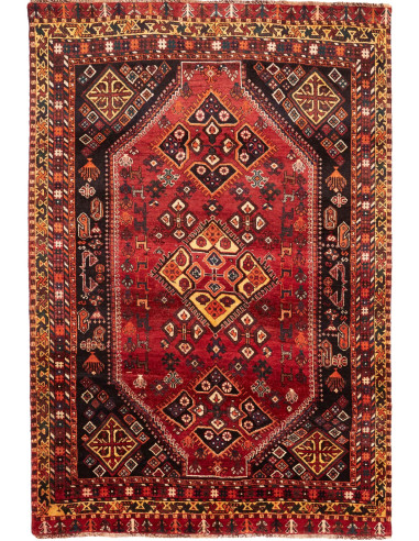 Shiraz Persia marrone sella e salmone scuro 165x245