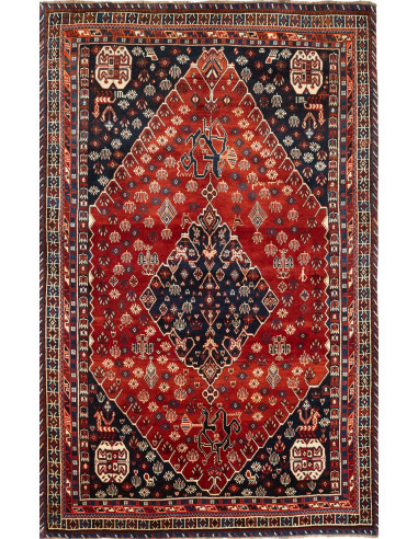Shiraz Persia grigio ardesia scuro e marrone 170x272