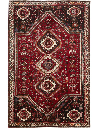 Shiraz Persia marrone rossiccio e grano 167x261
