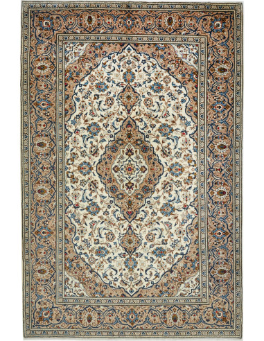 Kashan Persia marrone rosato e grigio ardesia scuro 200x308