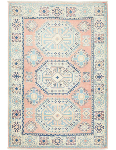 Kazak Pakistan grigio chiaro e grigio scuro 98x143