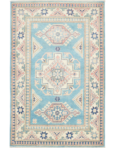 Kazak Pakistan grigio chiaro e grigio scuro 100x156