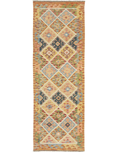 Kilim Pakistan abbronzatura e terra di siena 81x242