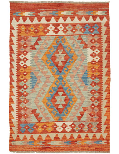 Kilim Pakistan perù e rosso indiano 86x126