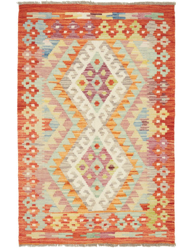 Kilim Pakistan abbronzatura e terra di siena 81x125