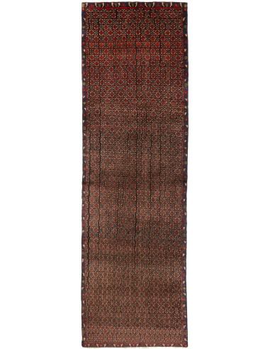 Hamadan Persia verde oliva scuro e abbronzatura 108x374