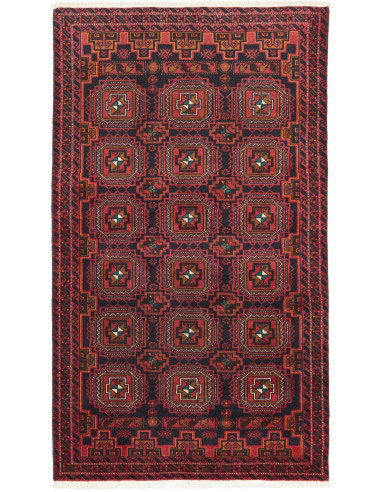 Baluch Persia grigio ardesia scuro e terra di siena 101x185