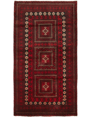 Baluch Persia marrone rossiccio e nero 110x208