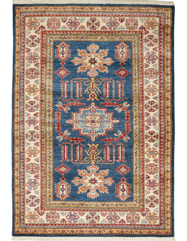 Kazak Fine Pakistan marrone rosato e grigio ardesia scuro 105x155