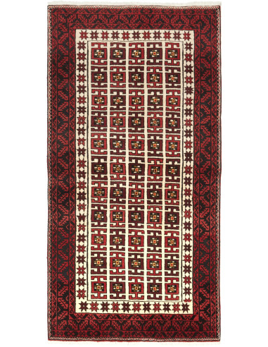 Baluch Persia bisque e marrone 97x187
