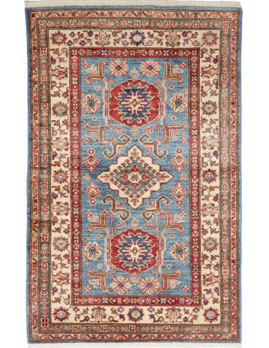 Kazak Fine Pakistan marrone rosato e terra di siena 99x152
