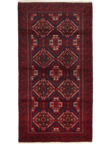 Baluch Persia grigio ardesia scuro e marrone 110x202