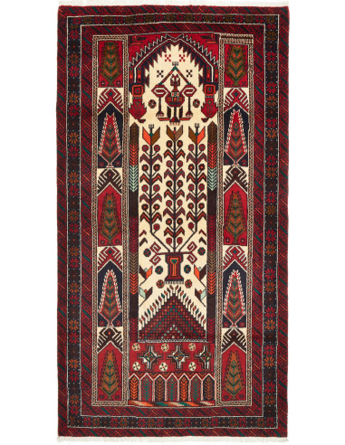 Baluch Persia grigio ardesia scuro e grano 108x208