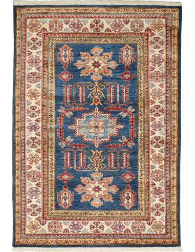 Kazak Fine Pakistan marrone rosato e grigio ardesia scuro 103x148