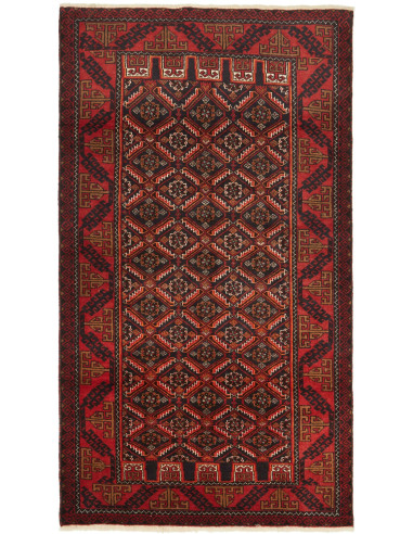 Baluch Persia grigio ardesia scuro e marrone 100x182