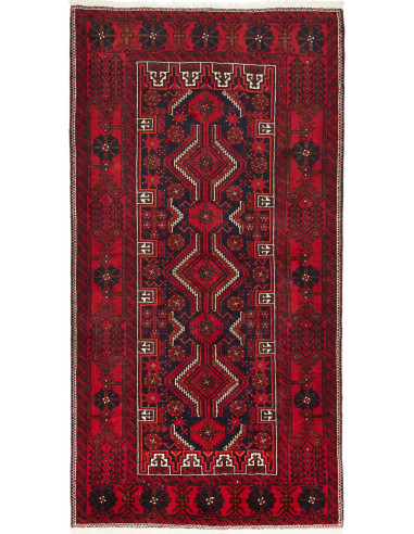 Baluch Persia marrone rossiccio e mattone 106x205