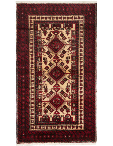 Baluch Persia nero e legno robusto 105x184