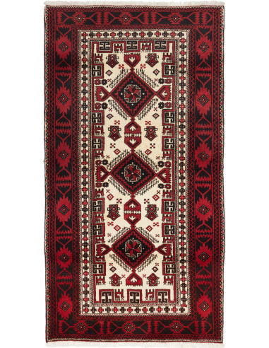 Baluch Persia grigio ardesia scuro e marrone 96x183