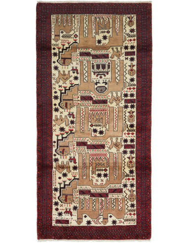 Baluch Persia grigio ardesia scuro e argento 92x200