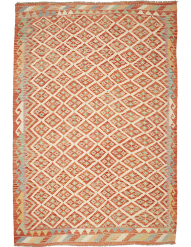 Kilim Pakistan abbronzatura e terra di siena 196x297