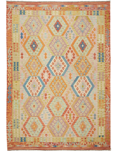 Kilim Pakistan abbronzatura e terra di siena 206x300