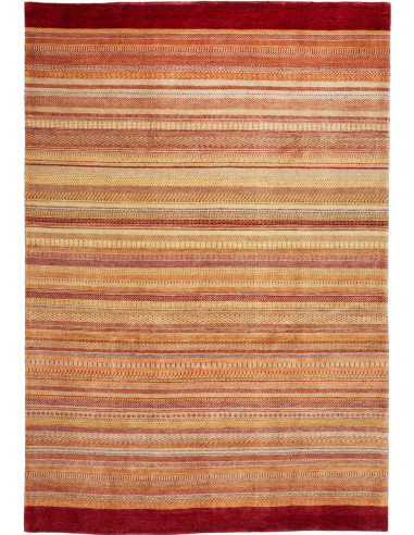 Gabbeh Fine Pakistan salmone scuro e marrone rossiccio 198x288