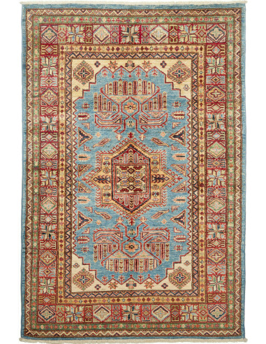 Kazak Fine Pakistan marrone rosato e grigio ardesia scuro 120x179
