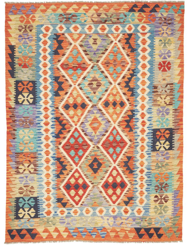 Kilim Pakistan abbronzatura e grigio ardesia scuro 151x198