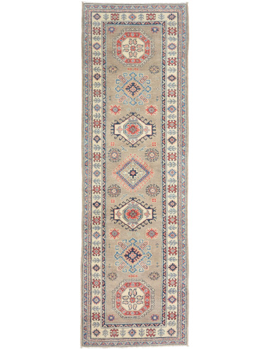 Kazak Pakistan grigio scuro e grigio ardesia scuro 85x291