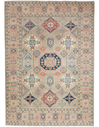 Kazak Pakistan grigio scuro e abbronzatura 208x292
