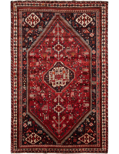 Shiraz Persia marrone rossiccio e marrone 168x260