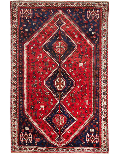 Shiraz Persia marrone e grigio ardesia scuro 164x252
