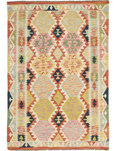 Kilim Pakistan abbronzatura e terra di siena 124x181