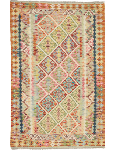 Kilim Pakistan abbronzatura e grigio ardesia scuro 121x186