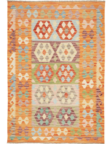 Kilim Pakistan abbronzatura e argento 124x183