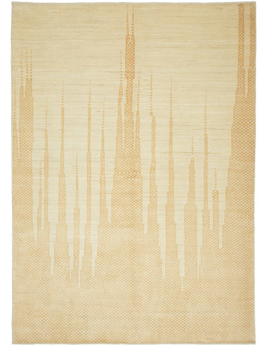 Gabbeh Moderno Fine Pakistan grano e kaki scuro 170x237