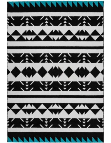 tappeto Arte Espina BROADWAY 400 BIANCO NERO TURCHESE
