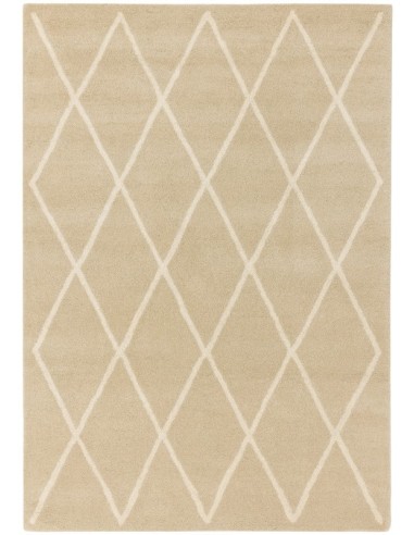 tappeto design Albany Diamond Sand con cuscino gemello bianco/beige/tortora