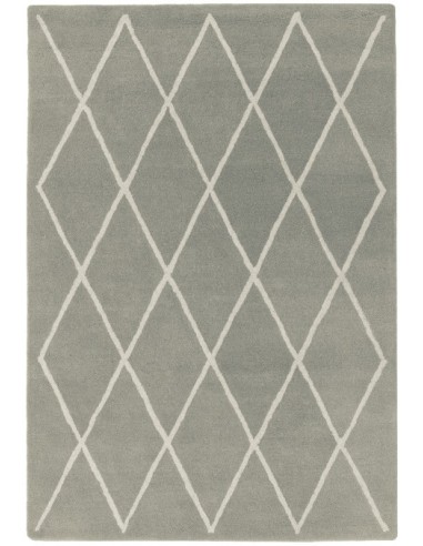 tappeto design Albany Diamond Silver con cuscino gemello grigio/nero/antracite