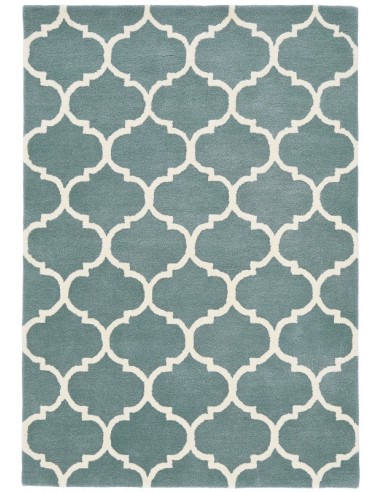 tappeto design Albany Ogee Duck Egg con cuscino gemello blu/azzurro