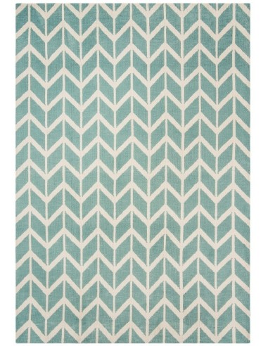 tappeto design Arlo Ar05 Chevron Blue con cuscino gemello blu/azzurro