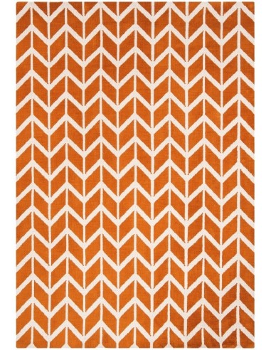 tappeto design Arlo Ar07 Chevron Orange con cuscino gemello rosso/arancio/bordeaux