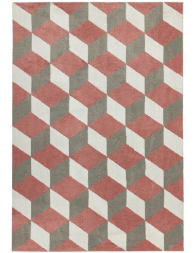 tappeto design Arlo Ar10 Pink Block con cuscino gemello viola/lilla/rosa