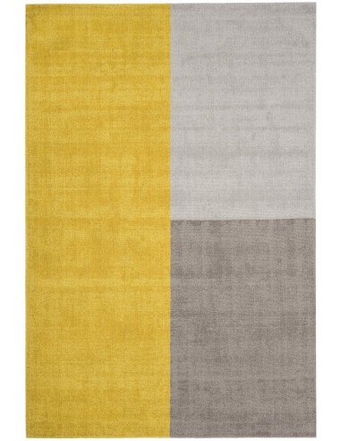 tappeto design Blox Mustard con cuscino gemello giallo/oro/rame/mattone
