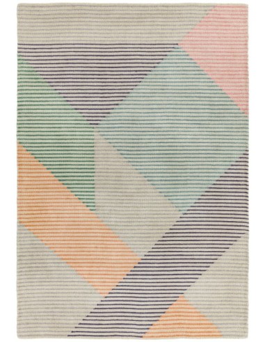 tappeto design Dash Da01 Pastel Multi con cuscino gemello multicolor