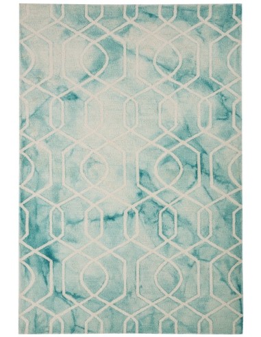 tappeto design Fresco Aqua con cuscino gemello blu/azzurro