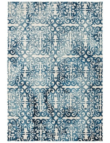 tappeto design Fresco Blue con cuscino gemello blu/azzurro