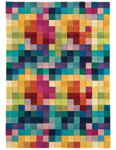 tappeto design Funk 05 Multi con cuscino gemello multicolor